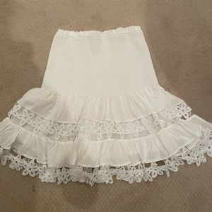 White fabrik skirt